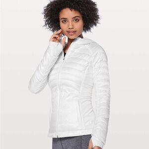 Lululemon Athletics White Down for a Run Jacket